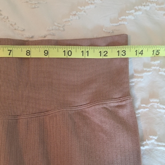 PINK Victoria's Secret Tan Ribbed Yoga Pants Leggings - Picture 6 of 6